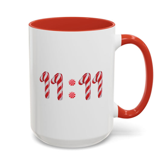 11:11 Candy Cane Coffee Mug