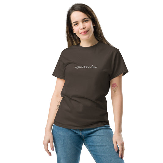 Espresso Tini Time Embroidered Tee