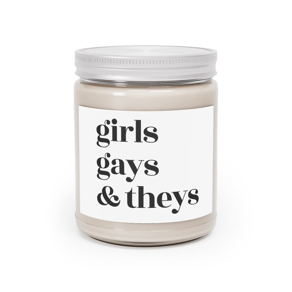 Girls Gays and Theys Candle, 7.5 oz