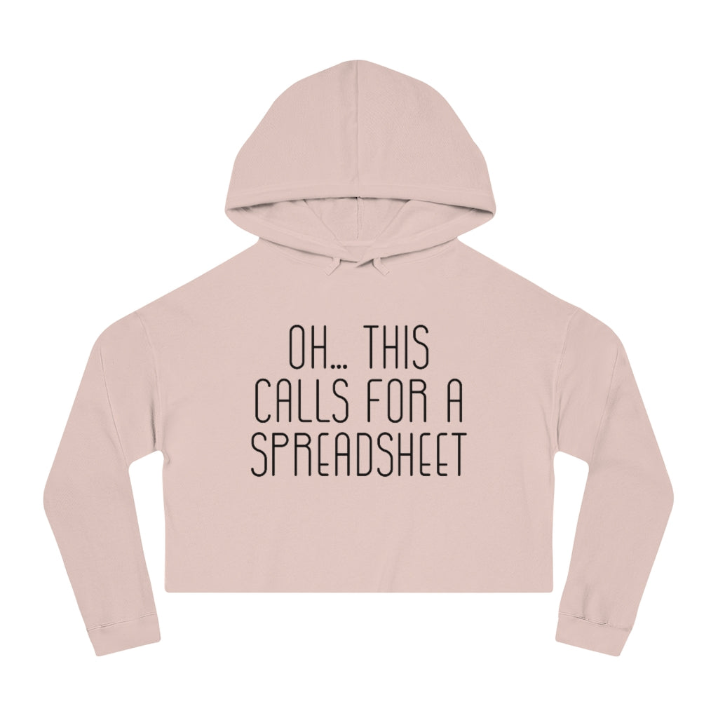 Spreadsheet Cropped Hooded Sweatshirt