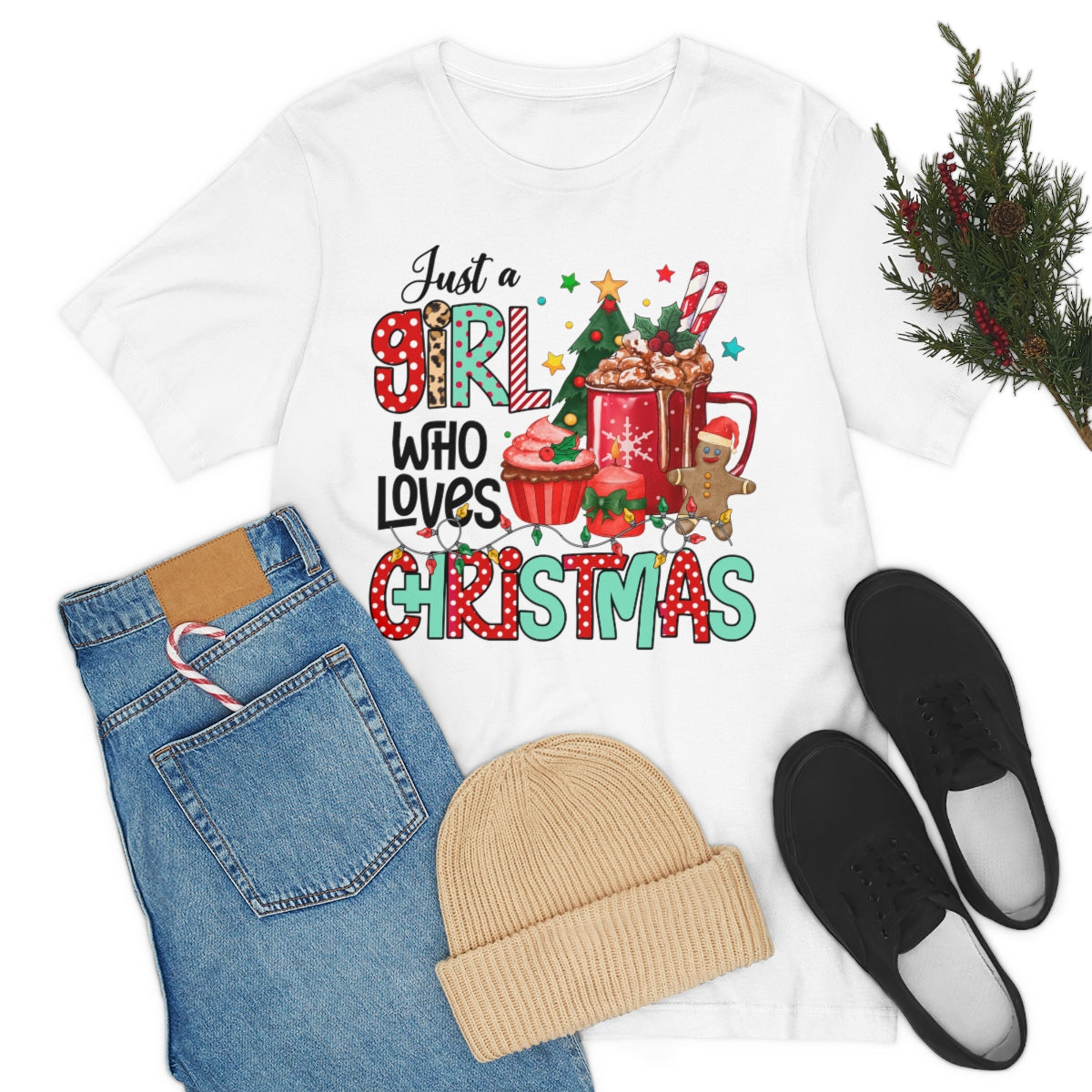 Just a Girl Who Loves Christmas T-Shirt