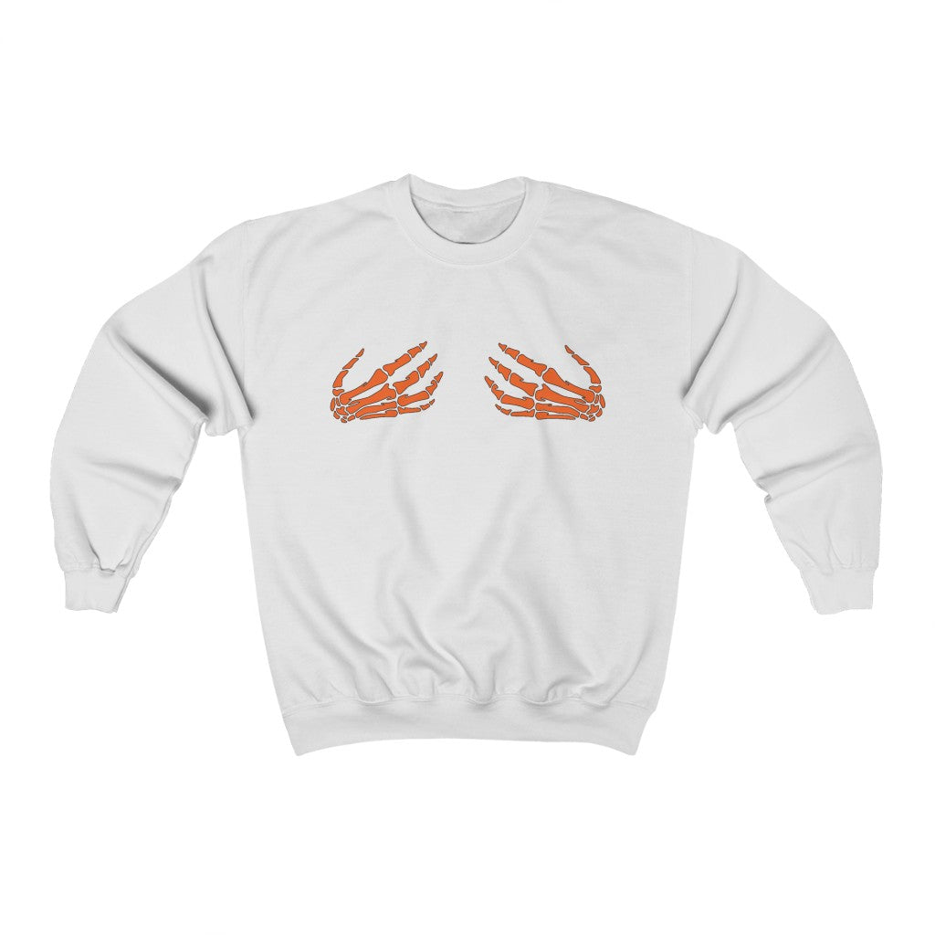 Skeleton Hands Boob Sweatshirt
