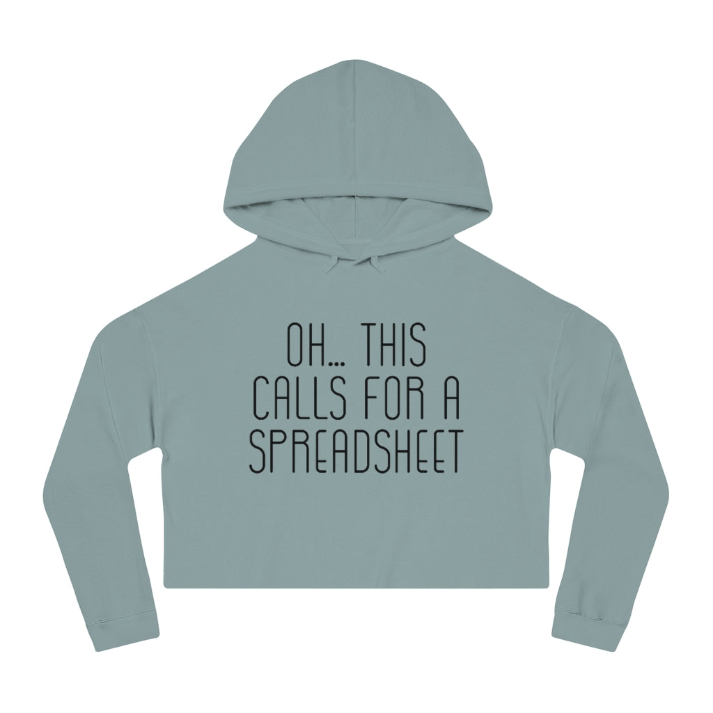 Spreadsheet Cropped Hooded Sweatshirt