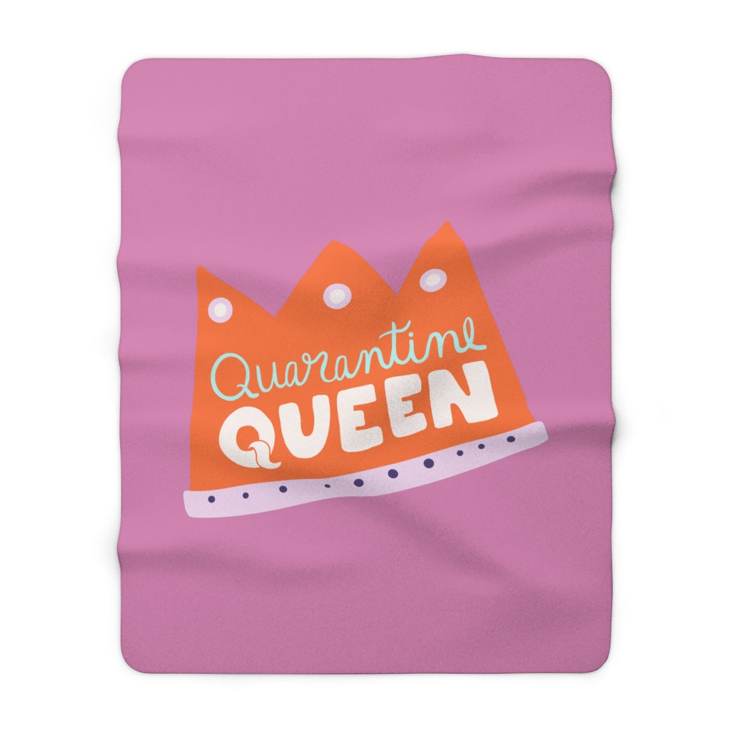 Quarantine Queen Sherpa Fleece Blanket