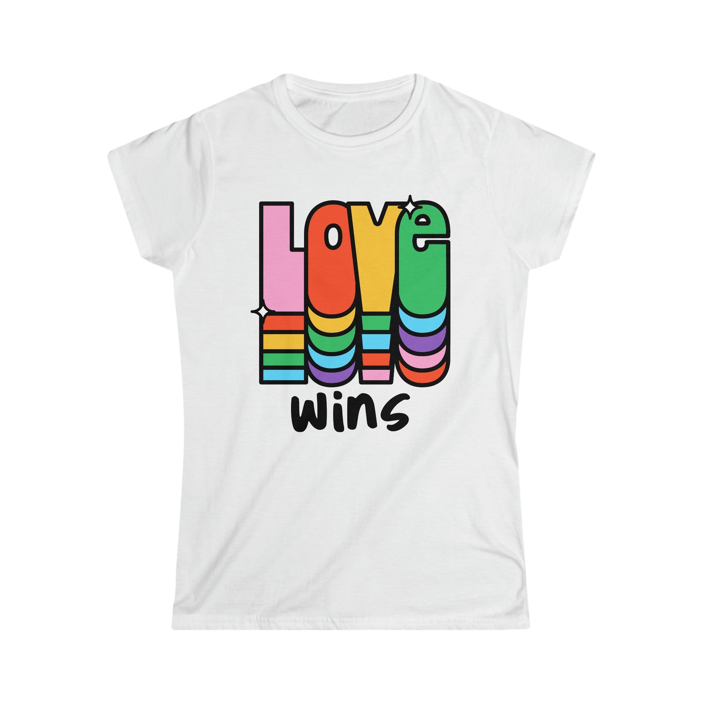 Love Wins Fitted Women's Tee