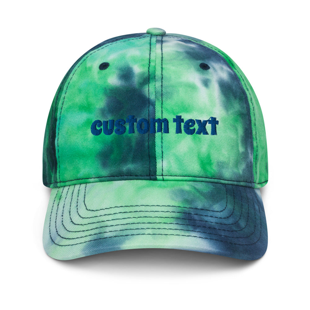 Custom Text Tie Dye Hat
